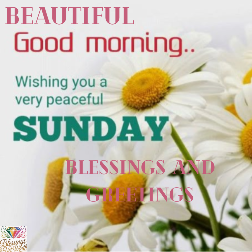 Beautiful Good Morning Sunday Blessings and Greetings